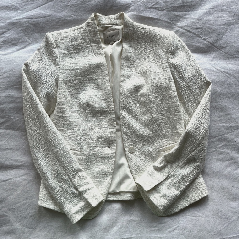 Loft White Blazer